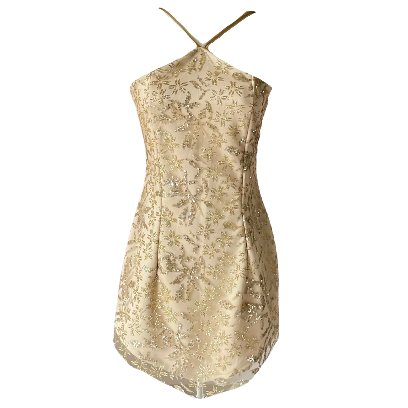 slim fit dress slacks Crystal Halter Mini Dress – Monique Lhuillier main image 0