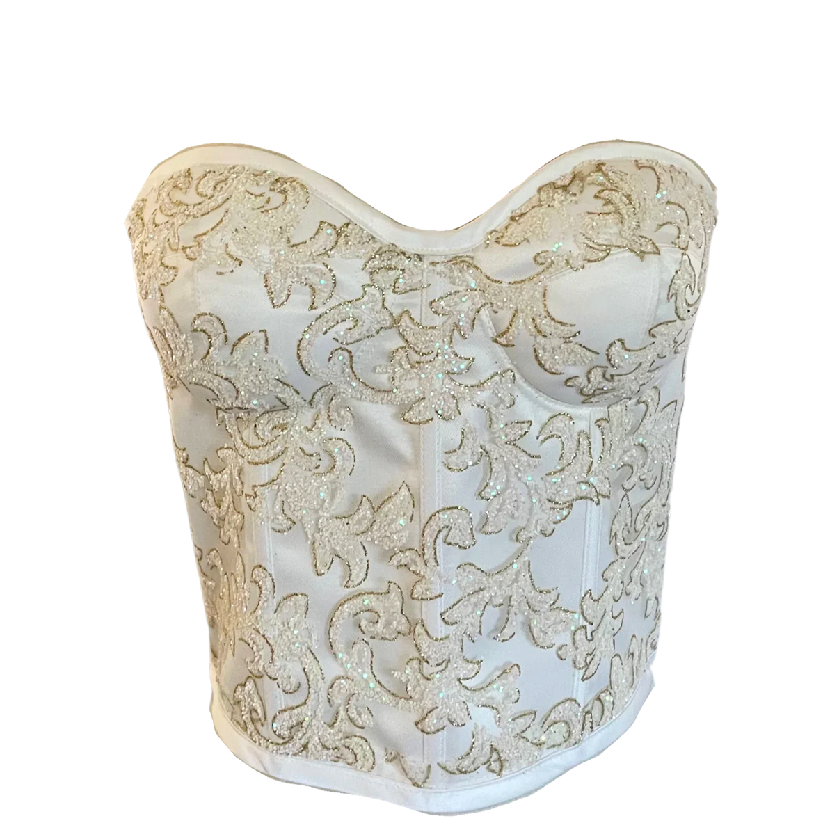 AUVORA White Luxury Strapless Corset Top