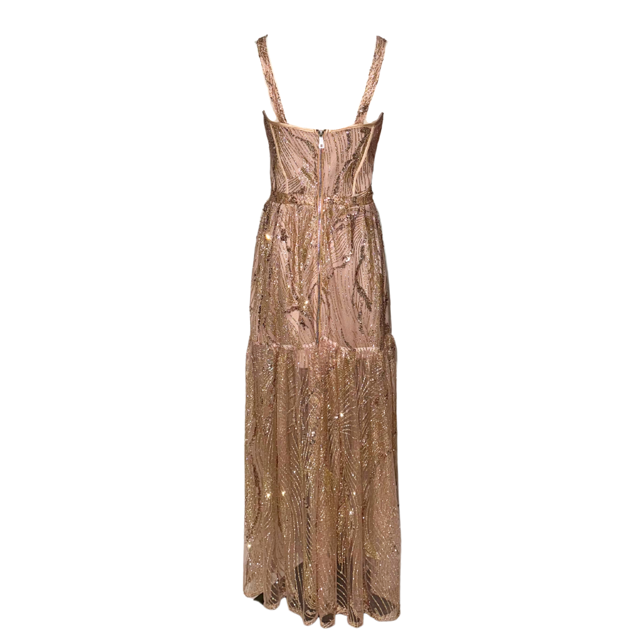 AUVORA Gold Metallic Luxury Corset Gown
