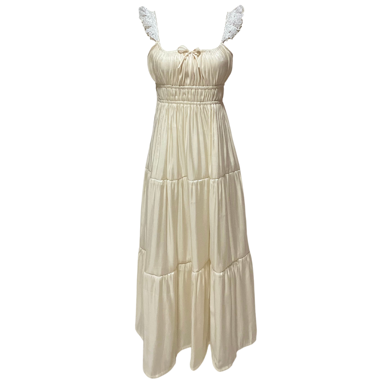 AUVORA Cream White Milk Maxi Dress