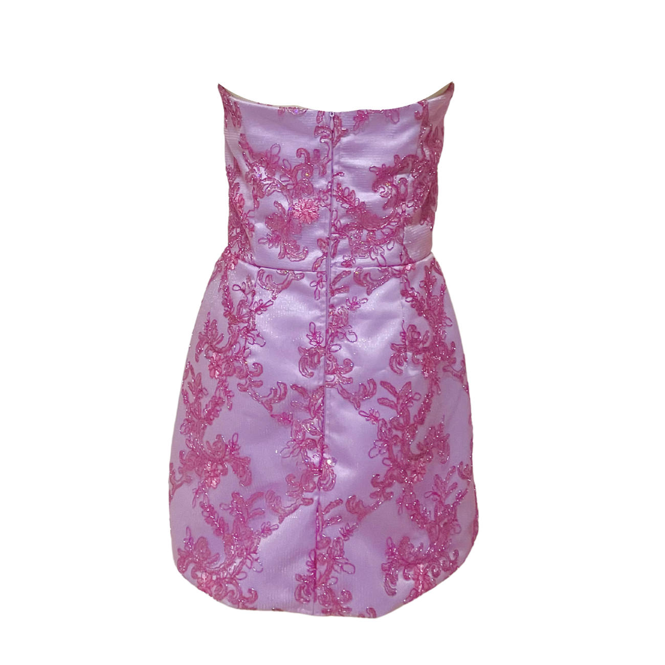 AUVORA Lavender Purple Formal Mini Dress Back
