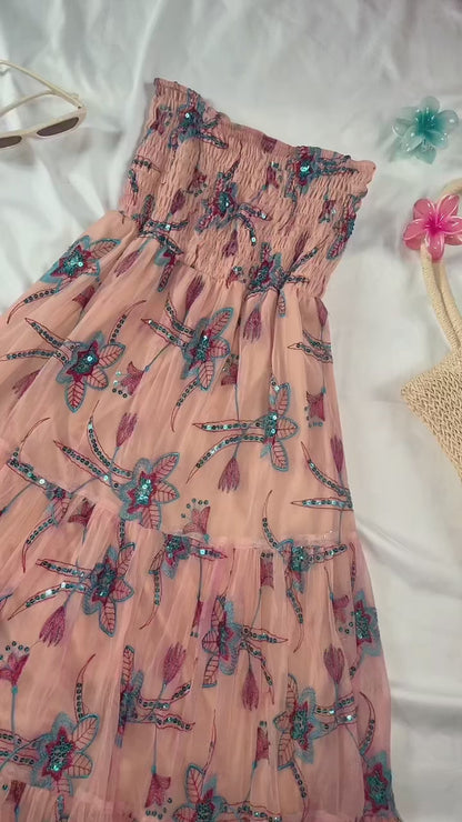 SOLAR FLEUR TIER MAXI DRESS