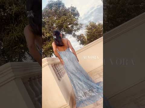 AUVORA Baby Blue Mermaid Formal Prom Gala Luxury Gown Lifestyle Short Form Video